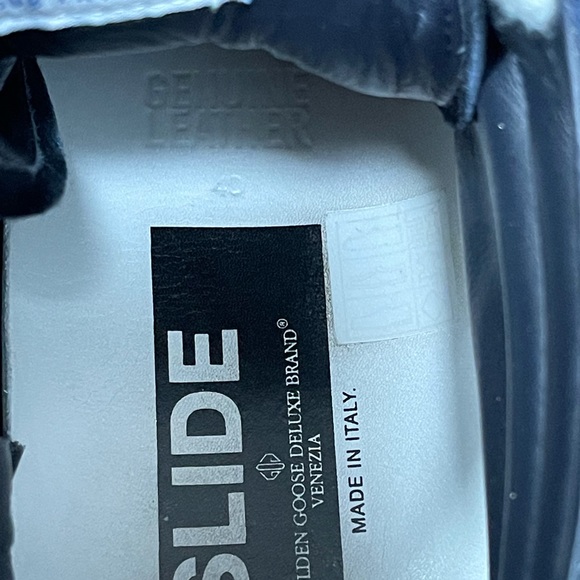 Golden Gooses “Slide” High-Top Navy Blue Sneakers Size EUR 40 - Picture 12 of 13